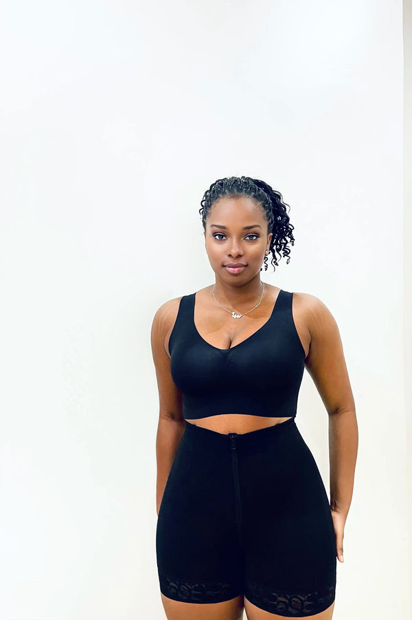 Seamless back fat bra