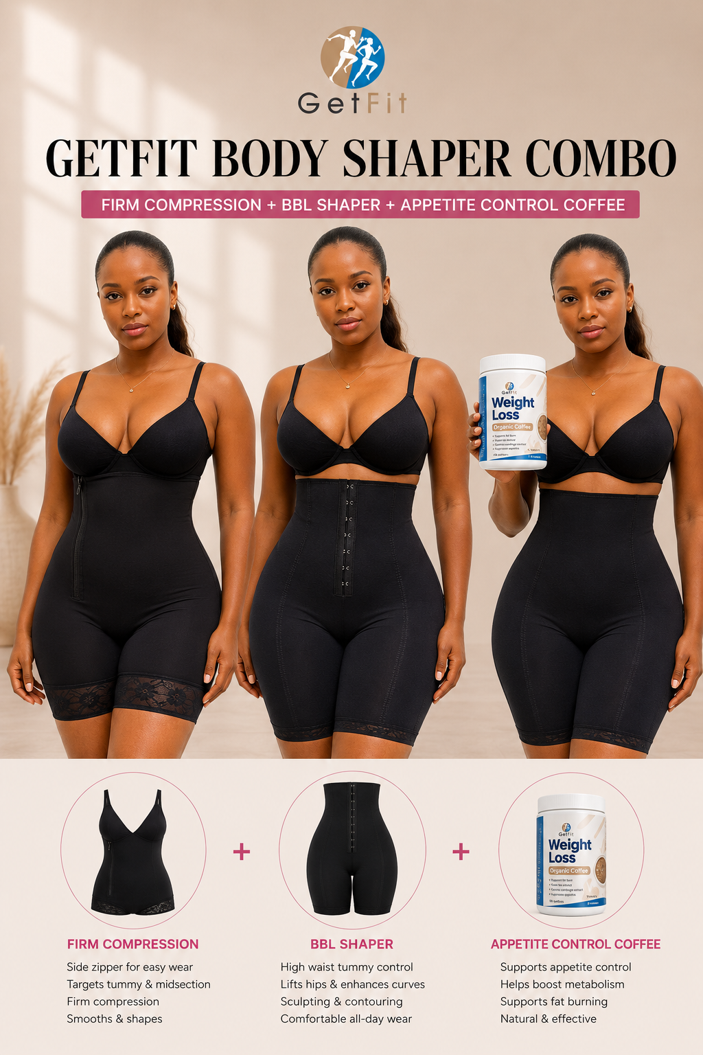 Getfit Body Shaper Combo