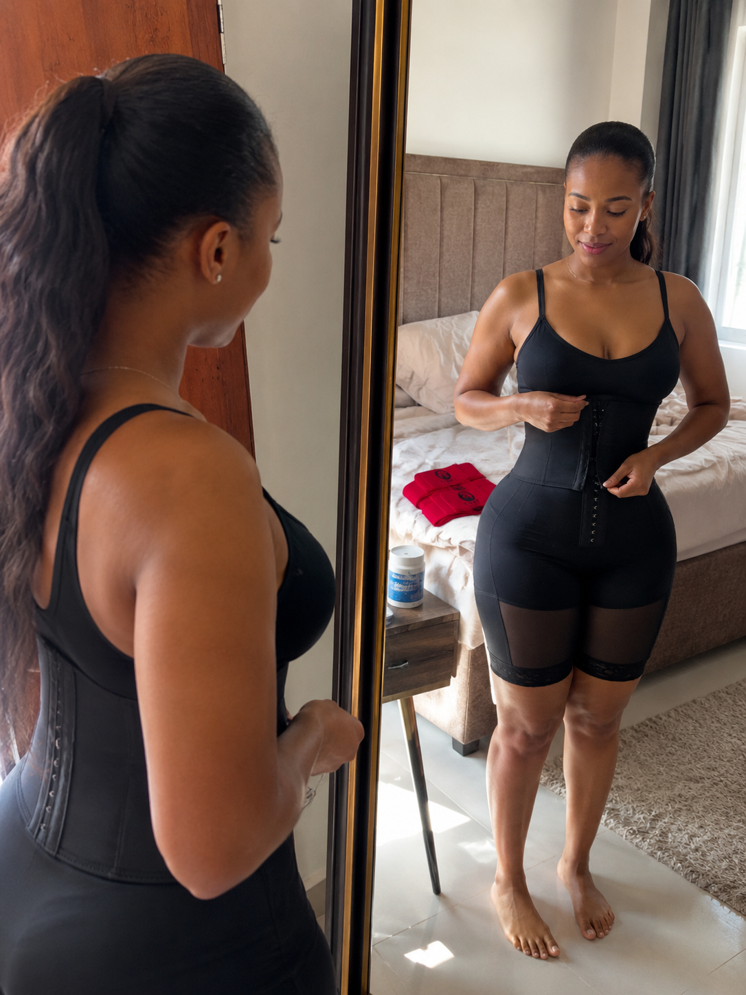 Hourglass bundle: 3 strap ruby + appetite control coffee + firm compression 2.0