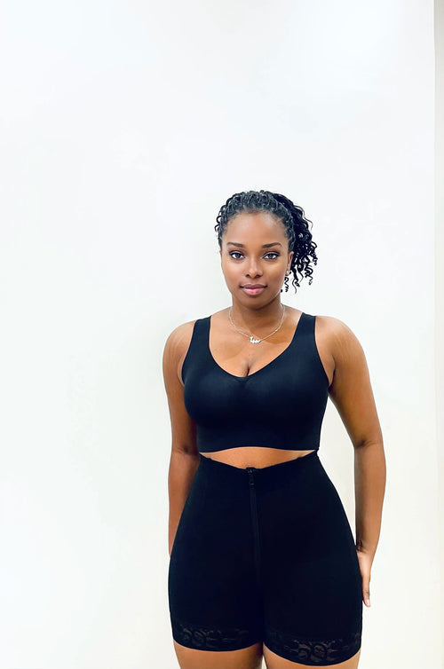 Seamless back fat bra