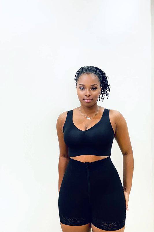 Seamless back fat bra