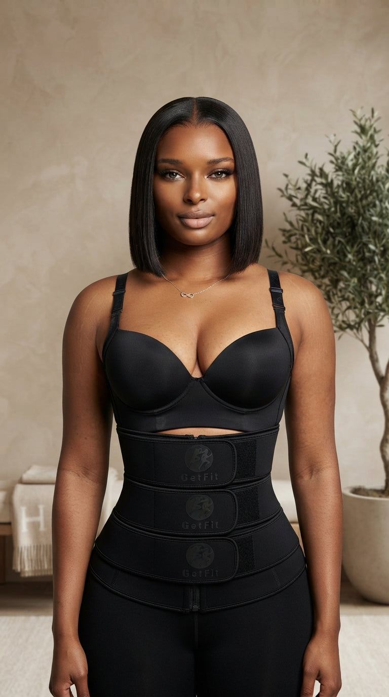 3 Strap Ruby - Black + Getfit 2 in 1 bralet