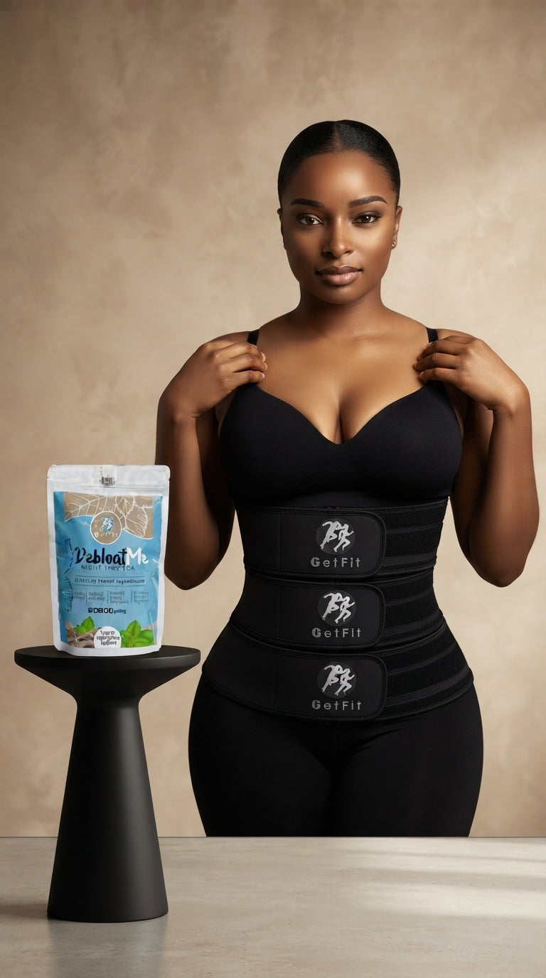 3 Strap Ruby - Black + Debloat Me Nighttime Tea